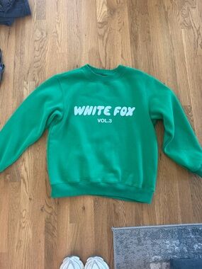 White Fox Boutique Green "WHITE FOX VOL.3" Crewneck Sweatshirt
